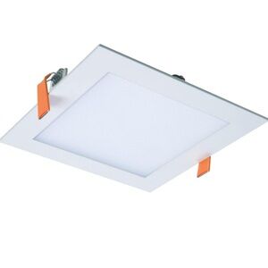 HALO 6 Inch Square Canless Ultra-Thin Recessed Lighting LED Wafer Light. 2ea|NEW